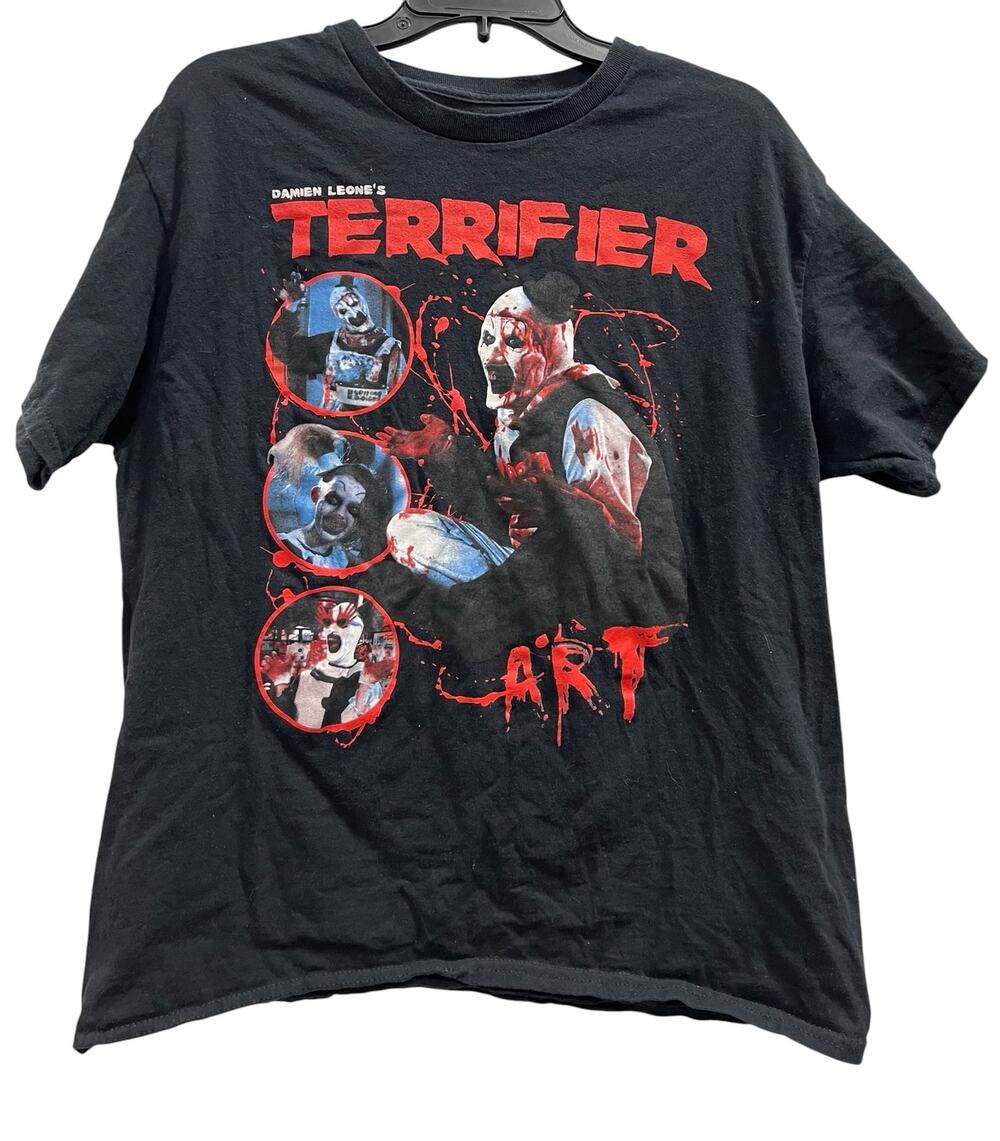 Terrifier horror clown Black tee sz L
